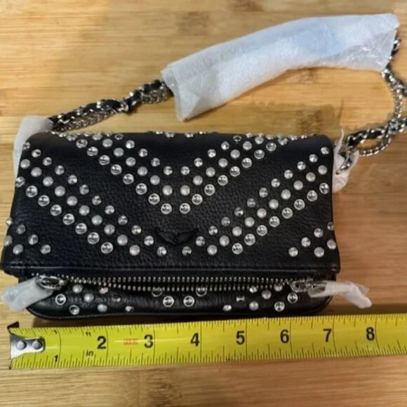 Zadig & Voltaire Rock Nano Arrow Studded Crossbody Bag - Picture 13 of 16